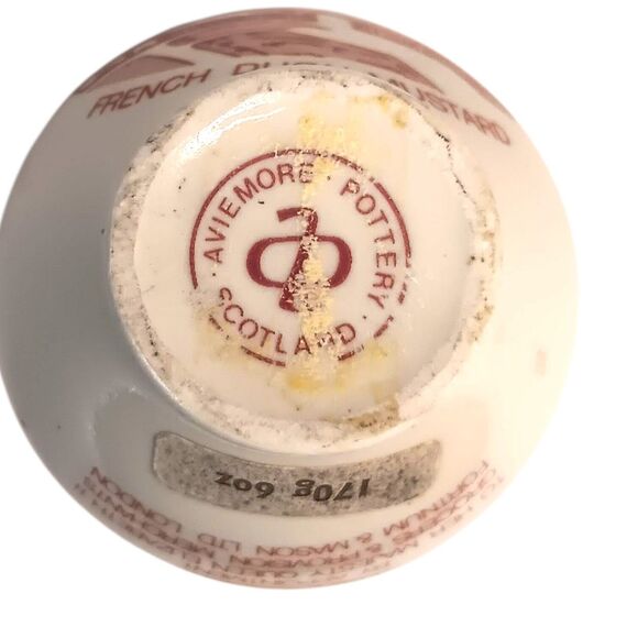 Crown Devon Ceramic Dijon Mustard Pot Made for Fortnum & Mason Cream Pink Design - Picture 5 of 9